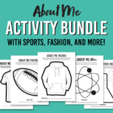 All About Me Activities | Back to School Bundle | Identity