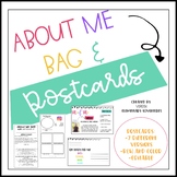 Back to School About Me Bag + Editable Postcards