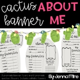 About Me Banner - Cactus- 4 different versions- First day 