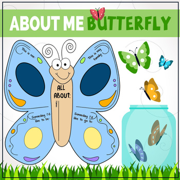 Preview of Back to School Activities - Butterfly Craft - All About Me