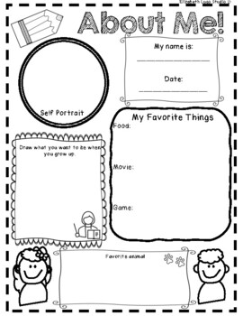 About Me! Freebie by Elizabeth Lugo Studio | Teachers Pay Teachers