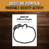 About Me Halloween Pumpkin Coloring Sheet | October Identi