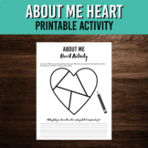 About Me Heart Activity | Back to School Identity Art Project