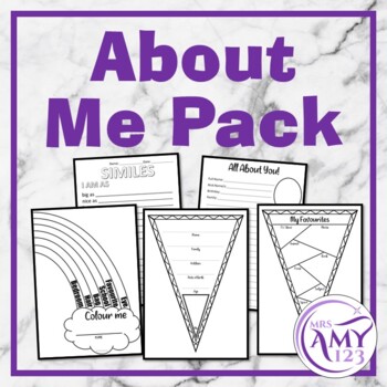 About Me Activities-Graphs, Banners, Poems and More by Mrs Amy123