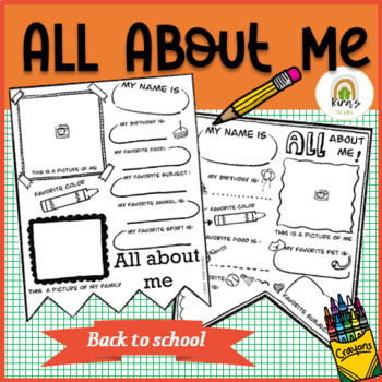 All About Me Pennant Banner | Back to School by Kira's Tree House