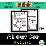 About Me Poster With ASL