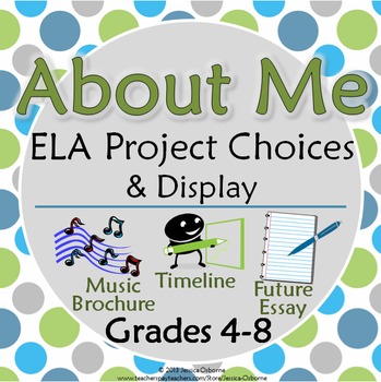 Preview of All About Me Project Choices