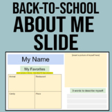 About Me Slide - Back to School
