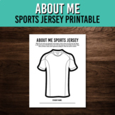 About Me Sports Jersey Coloring Page | Printable Identity 