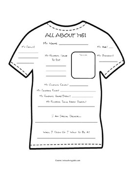 About Me T Shirt By Louie Krogman Teachers Pay Teachers