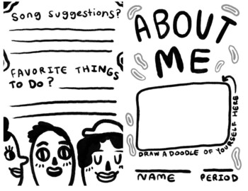 About Me Worksheet Pamphlet for ART (Secondary) by Barney Art | TPT