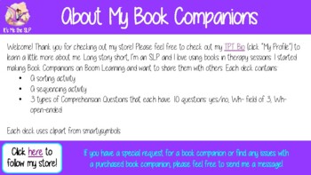 Preview of About My Book Companions (FREE!)