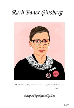 Preview of About Ruth Bader Ginsburg - Editable Adapted Book (PPT)