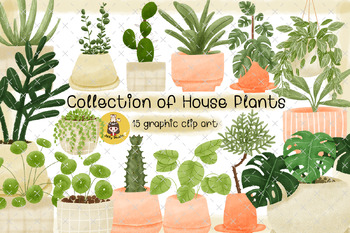 Preview of About Set of House Plants Graphic Clip Art