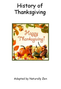 Preview of About Thanksgiving Adapted Book (PDF)