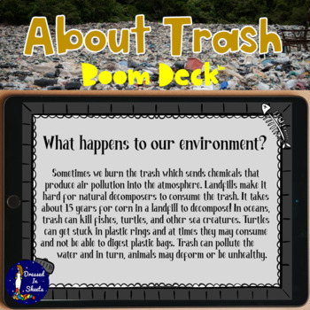 Preview of About Trash BOOM Deck | Distance Learning