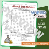 About ZACCHAEUS Word Search Puzzle Novel, Book Review Acti