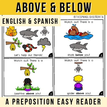 Preview of Above & Below - Preposition Book | Leveled Easy Reader (English & Spanish)