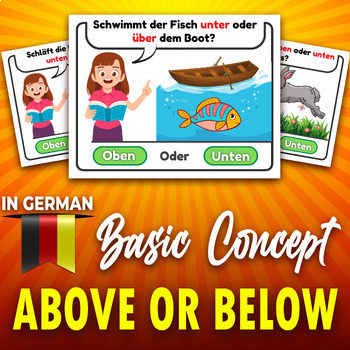 Preview of Above or Below? "Basic Concepts".Prepositions Printable in German