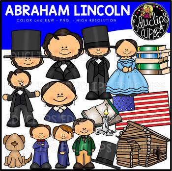 Preview of Abraham Lincoln Clip Art Set {Educlips Clipart}