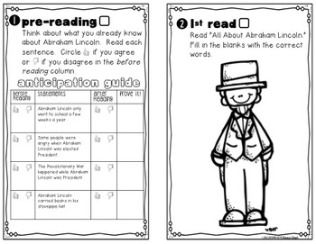 Abraham Lincoln Instant Reading Lesson by Lessons with Laura Leigh