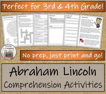 Abraham Lincoln - 3rd Grade & 4th Grade Close Reading Activity | TpT