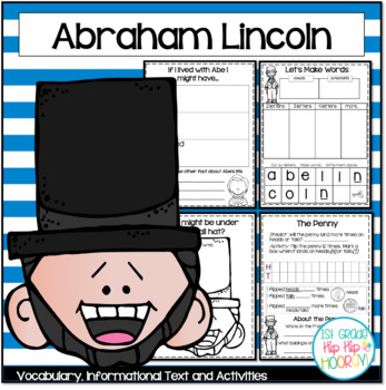 Preview of Abraham Lincoln with Informational Text, Activities, Craft