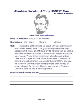 Preview of Abraham Lincoln - A Truly HONEST Man!