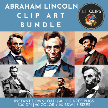 Preview of Abraham Lincoln [American History] Clip Art Bundle for Teachers!