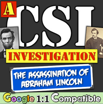 Preview of Abraham Lincoln Assassination Activity Civil War Reconstruction Era US History