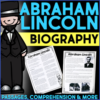 Preview of Abraham Lincoln Biography Research, President Reading Passage, Graphic Organizer