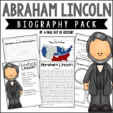 Abraham Lincoln Biography Unit Pack Research Project Black