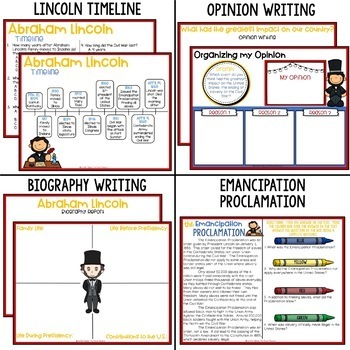 Abraham Lincoln Biography for Google Slides/ Distance Learning | TpT