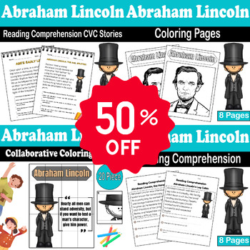 Preview of Abraham Lincoln Bundle - Presidents Day And Abraham Day