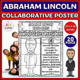 Preview of Abraham Lincoln Collaborative Coloring Poster Bulletin Board | Presidents' Day