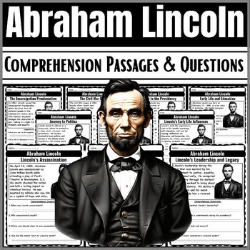 Preview of Abraham Lincoln reading comprehension Passages & Questions