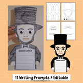 Abraham Lincoln Craft Presidents Day Writing Prompts Bulle