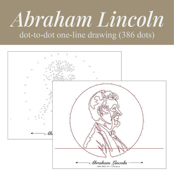 Preview of Abraham Lincoln | Hard Dot-to-Dot | US Presidents' Day Art Activity