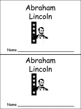Preview of Abraham Lincoln- Early Reader Kindergarten and First Grade- Presidents Day