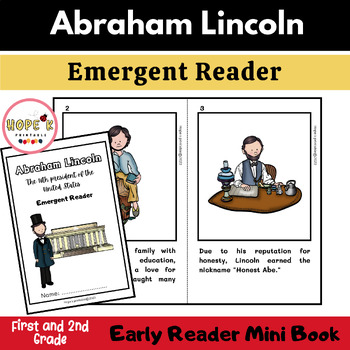 Preview of Abraham Lincoln Emergent Reader | President’s Day Activities |Early Reader