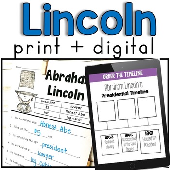 Preview of Abraham Lincoln Facts and Timelines (+ digital)