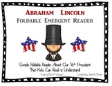 Abraham Lincoln Foldable Emergent Reader ~Color & B&W~ PLU