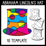 Abraham Lincoln Hat Pop Art Coloring Pages | Presidents' D