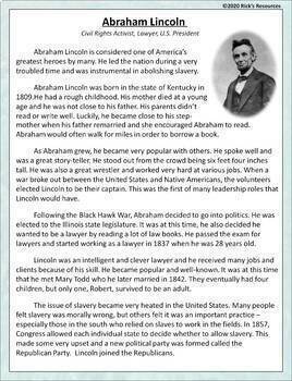 biography of abraham lincoln in english pdf