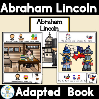 Preview of Abraham Lincoln- Presidents Day Adapted Book