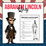 Abraham Lincoln Quiz | Presidents Day Activities