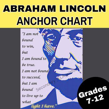 Preview of Abraham Lincoln Quote Light Poster Anchor Chart
