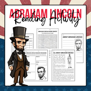 Preview of Abraham Lincoln - Reading Activity Pack | Presidents Day Activities