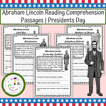Preview of Abraham Lincoln Reading Comprehension Passages | Presidents Day