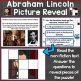 Abraham Lincoln Reading Comprehension Picture Reveal Digit